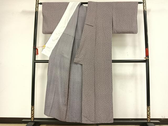 平和屋着物▽上質な小紋　単衣　成り物　正絹　逸品　AAAZ1615fy