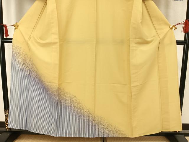 平和屋着物▽訪問着 単衣 縞 正絹 逸品 AAAZ1620fy