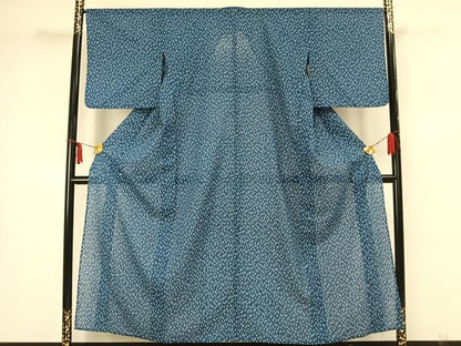 平和屋着物▽小紋 単衣 瓢箪文 洗える着物 AAAZ1622fy