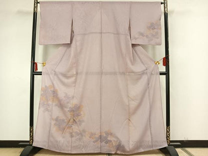 平和屋着物▽訪問着 無双 紗袷 紗×紗 草花文 正絹 逸品 AAAZ1627fy