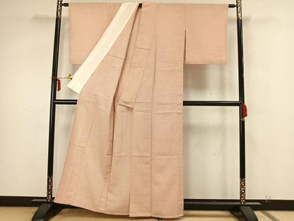 平和屋着物▽本塩沢 単衣 蚊絣 正絹 逸品 AAAZ1629fy