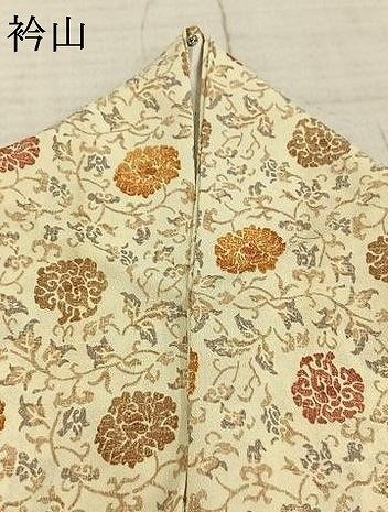 平和屋着物▽小紋 単衣 草花文 洗える着物 AAAZ1630fy