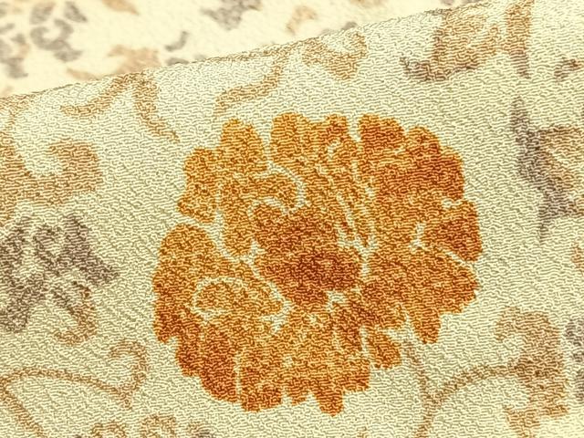 平和屋着物▽小紋 単衣 草花文 洗える着物 AAAZ1630fy