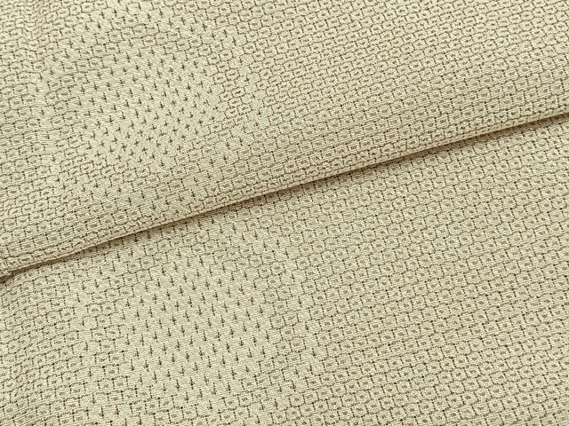 平和屋着物▽本塩沢 単衣 110亀甲 亀甲文様 正絹 逸品 AAAZ1632fy