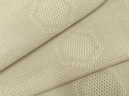 平和屋着物▽本塩沢 単衣 110亀甲 亀甲文様 正絹 逸品 AAAZ1632fy