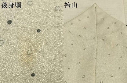 平和屋着物▽小紋 単衣 水玉 洗える着物 AAAZ1634fy