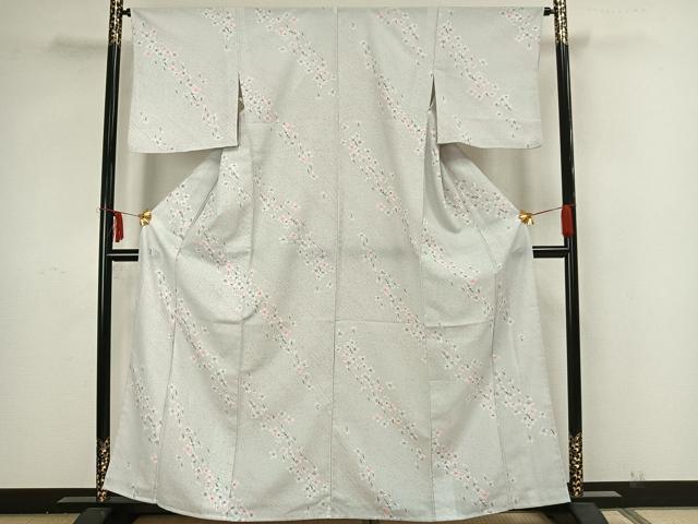 平和屋着物▽小紋 単衣 舞花文 洗える着物 AAAZ1637fy