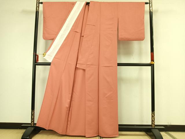 平和屋着物▽色無地 単衣 東雲色 洗える着物 AAAZ1640fy