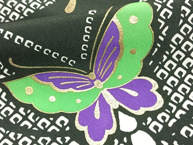 平和屋着物▽訪問着 単衣 舞蝶文 金彩 洗える着物 AAAZ1643fy