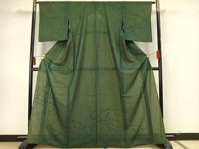 平和屋着物▽訪問着 無双 紗袷 紗×紗 雲取り文 正絹 逸品 未使用 AAAZ1645fy