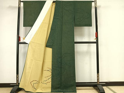 平和屋着物▽訪問着 無双 紗袷 紗×紗 雲取り文 正絹 逸品 未使用 AAAZ1645fy