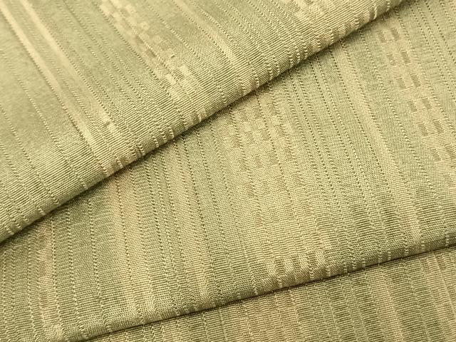 平和屋着物▽お召 単衣 縞 正絹 逸品 AAAZ1651fy