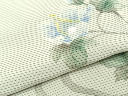 平和屋着物▽訪問着 無双 紗袷 紗×絽 手描き 草花文 正絹 逸品 AAAZ1652fy