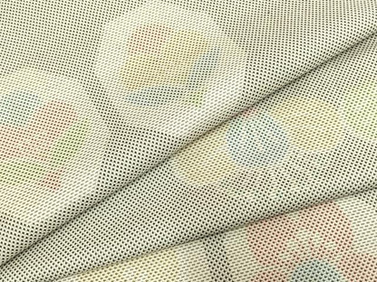 平和屋着物▽お召 単衣 亀甲花文 正絹 逸品 AAAZ1656fy