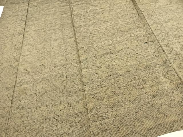平和屋着物▽上質な紬 単衣 幾何学文 正絹 逸品 AAAZ1658fy