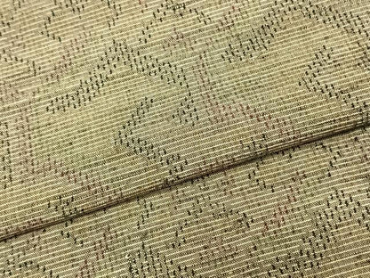平和屋着物▽上質な紬 単衣 幾何学文 正絹 逸品 AAAZ1658fy