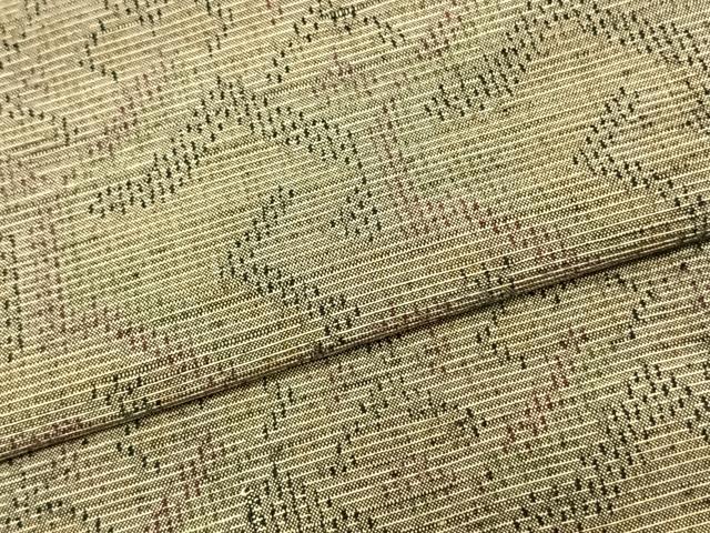 平和屋着物▽上質な紬 単衣 幾何学文 正絹 逸品 AAAZ1658fy