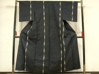 平和屋着物▽上質な紬 単衣 立涌文 正絹 逸品 未使用 AAAZ1659fy