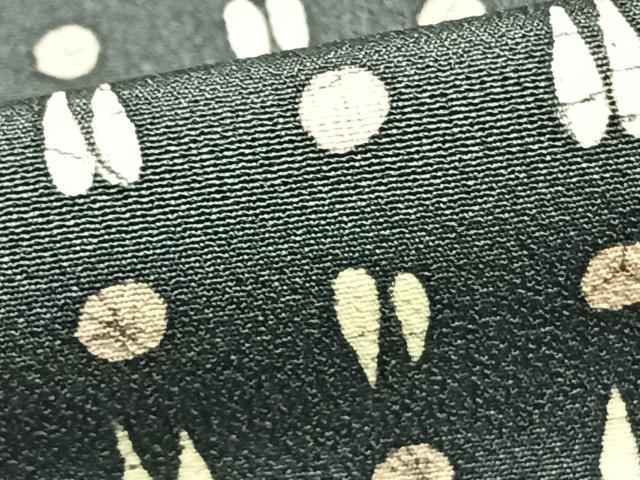 平和屋着物▽上質な小紋　単衣　抽象文様　正絹　逸品　AAAZ1660fy