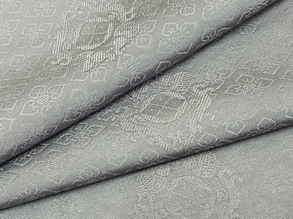 平和屋着物▽上質な色無地 単衣 吉祥地紋 薄色 正絹 逸品 AAAZ1661fy