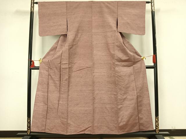平和屋着物▽上質な紬 単衣 色無地 鴇浅葱色 正絹 逸品 未使用 AAAZ1663fy