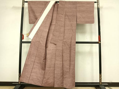 平和屋着物▽上質な紬 単衣 色無地 鴇浅葱色 正絹 逸品 未使用 AAAZ1663fy