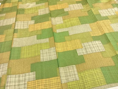 平和屋着物▽大島紬　単衣　色紙重ね文　正絹　逸品　AAAZ1665fy