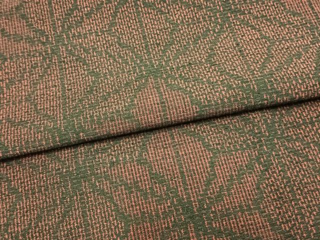 平和屋着物▽上質な紬 単衣 麻の葉文様 正絹 逸品 AAAZ1666fy