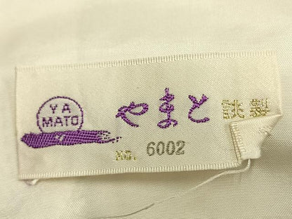 平和屋着物▽上質な紬 単衣 麻の葉文様 やまと誂製 正絹 逸品 AAAZ1667fy