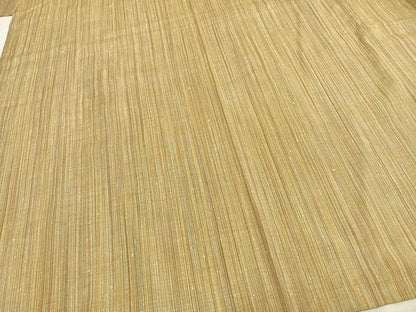 平和屋着物▽上質な紬 単衣 縞 ロング丈 正絹 逸品 AAAZ1669fy