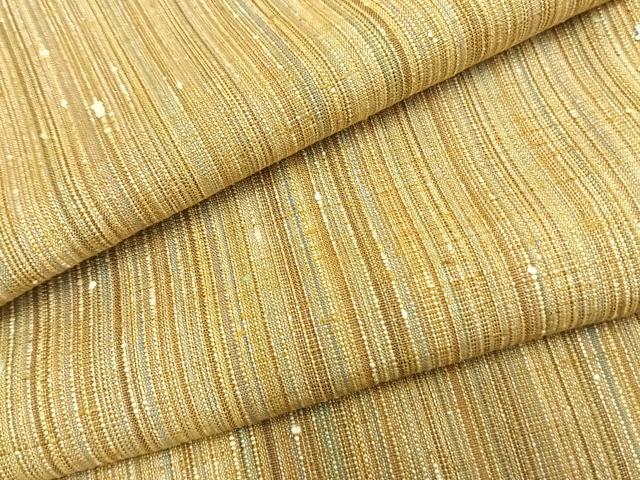 平和屋着物▽上質な紬 単衣 縞 ロング丈 正絹 逸品 AAAZ1669fy