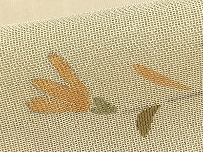 平和屋着物▽訪問着 無双 紗袷 紗×紗 手描き 草花文 銀彩 正絹 逸品 AAAZ1671fy