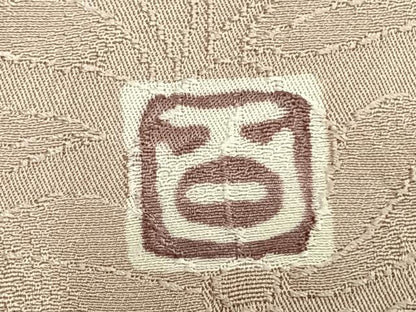 平和屋着物▽京加賀友禅 百貫達雄監修 色無地 単衣 草花地紋 鴇鼠色 正絹 逸品 AAAZ1672fy