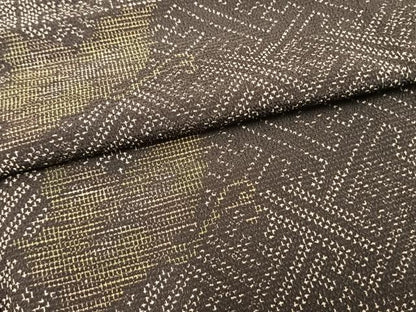 平和屋着物▽本塩沢 単衣 舞葉横段文 正絹 逸品 AAAZ1674fy