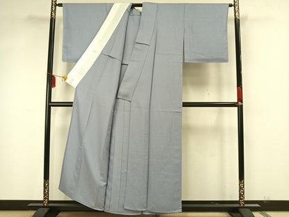 平和屋着物▽上質な色無地 単衣 紋意匠 淡藤色 正絹 逸品 未使用 AAAZ1675fy