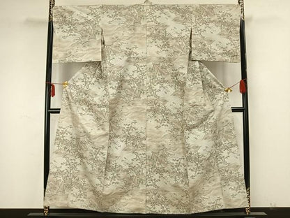 平和屋着物▽本場大島紬 単衣 風景文 正絹 逸品 AAAZ1676fy