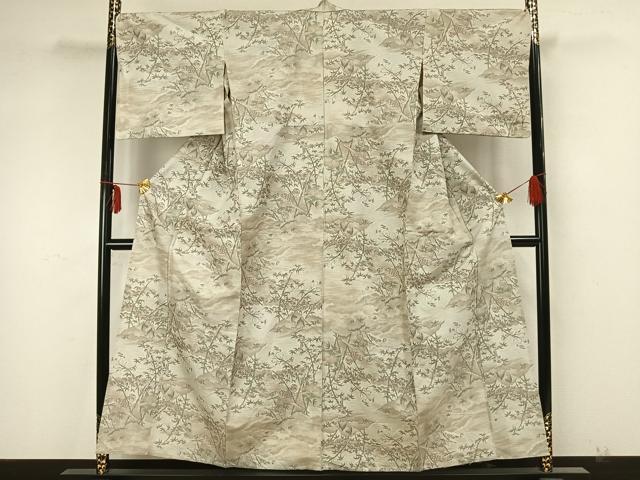 平和屋着物▽本場大島紬 単衣 風景文 正絹 逸品 AAAZ1676fy