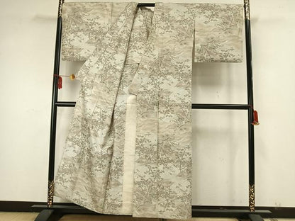 平和屋着物▽本場大島紬 単衣 風景文 正絹 逸品 AAAZ1676fy