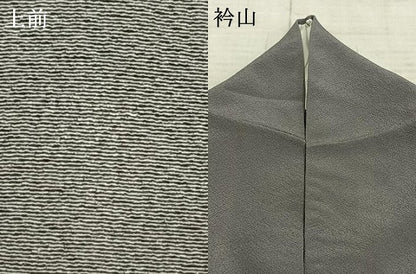 平和屋着物▽上質な色無地 単衣 薄墨色 正絹 逸品 AAAZ1683fy