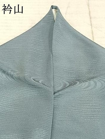平和屋着物▽上質な色無地 単衣 流水地紋 湊鼠色 正絹 逸品 AAAZ1685fy