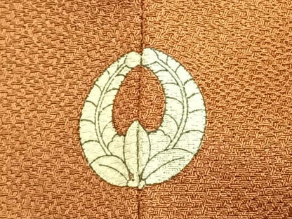 平和屋着物▽上質な色無地 単衣 色紙地紋 江戸茶色 正絹 逸品 AAAZ1686fy