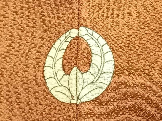 平和屋着物▽上質な色無地 単衣 色紙地紋 江戸茶色 正絹 逸品 AAAZ1686fy