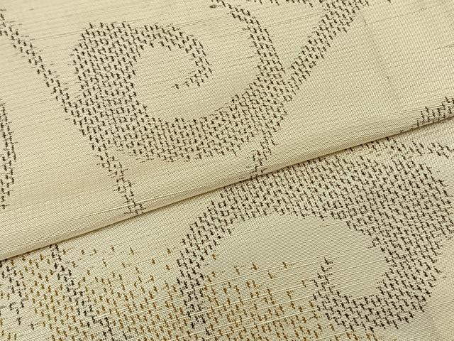 平和屋着物▽上質な紬 単衣 唐草文 正絹 逸品 AAAZ1688fy