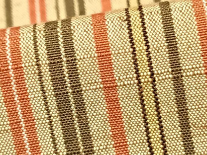 平和屋着物▽上質な紬 単衣 縞 反端付き 正絹 逸品 AAAZ1690fy
