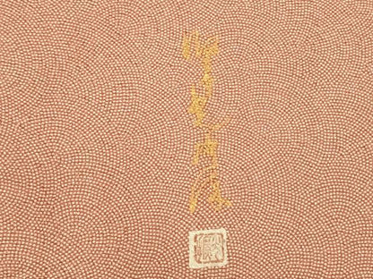 平和屋着物▽伝統工芸師 服部光擴 江戸小紋 単衣 鮫小紋柄 正絹 逸品 未使用 AAAZ1696fy