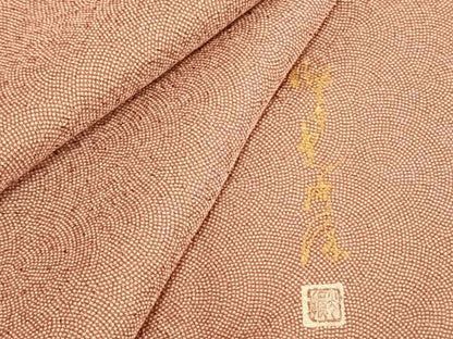 平和屋着物▽伝統工芸師 服部光擴 江戸小紋 単衣 鮫小紋柄 正絹 逸品 未使用 AAAZ1696fy