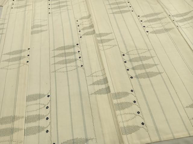 平和屋着物▽上質な紬　単衣　葉間道　正絹　逸品　AAAZ1700fy