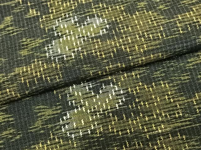 平和屋着物▽上質な紬　単衣　草花文　正絹　逸品　AAAZ1710fy