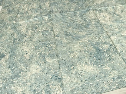 平和屋着物▽上質な小紋 単衣 墨流し文様 正絹 逸品 AAAZ1714fy