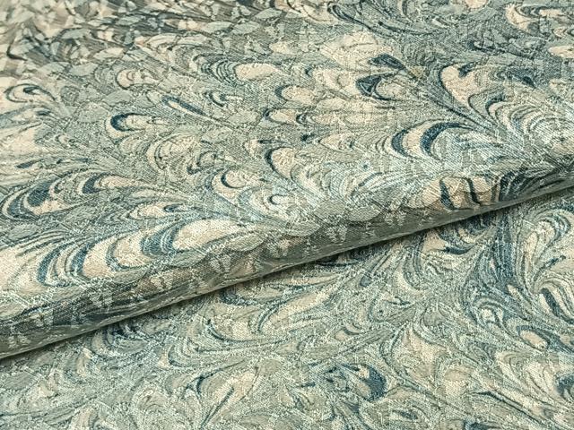 平和屋着物▽上質な小紋 単衣 墨流し文様 正絹 逸品 AAAZ1714fy
